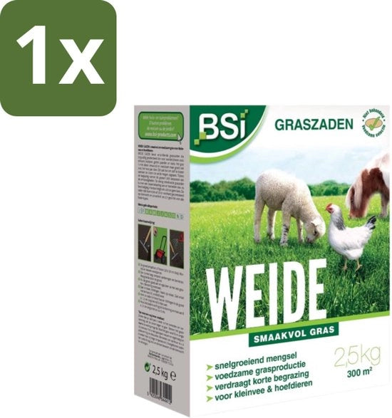 1 x Seme di Prato - Seme di Prato Nutriente & Saporito - 2,5 kg - Prato Zoologico - Seme di Prato per Animali - Fieno di Prato per Cavallo - Fieno Nutriente per Piccoli Animali - Seme di Prato per Capre