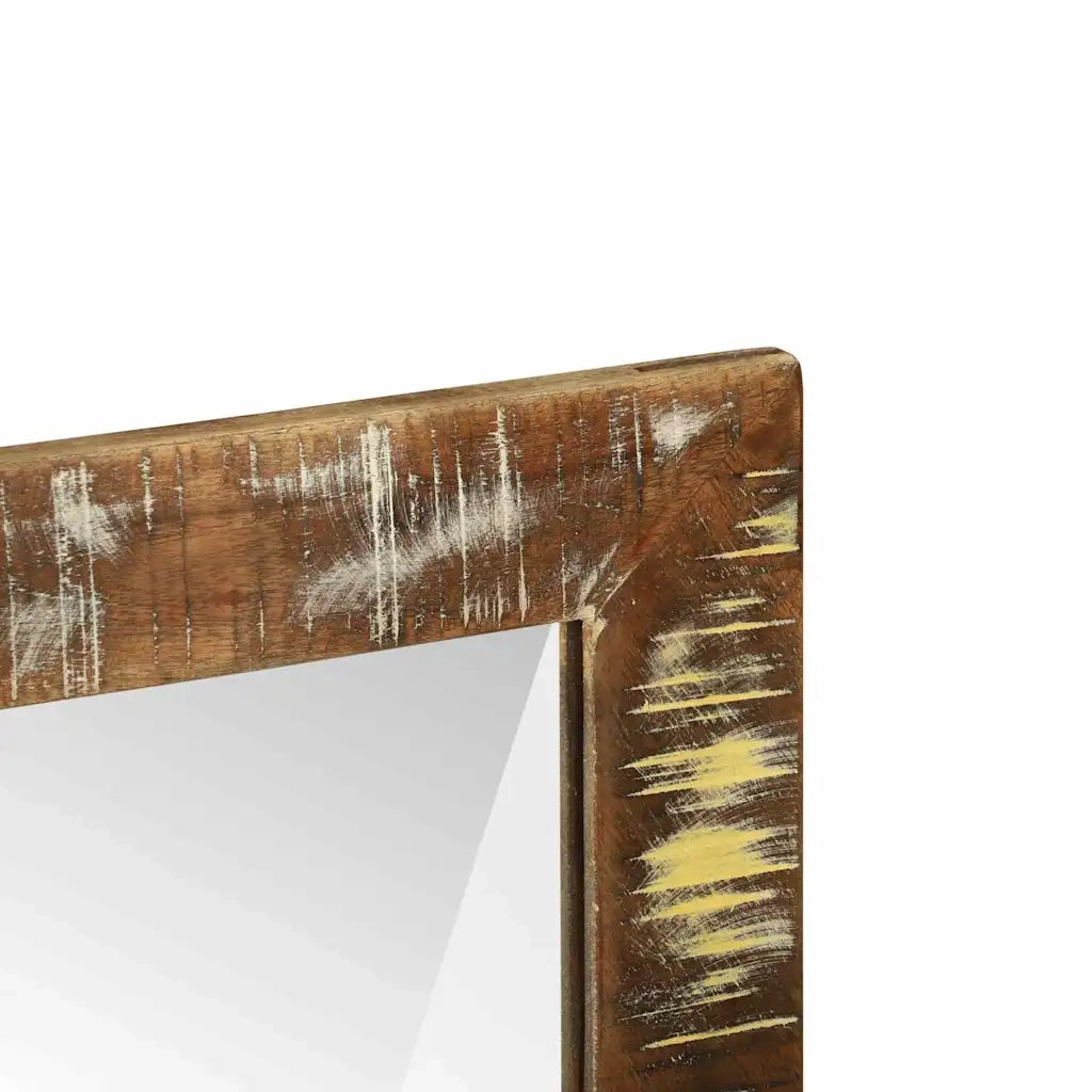 Specchio da Bagno | Specchio decorativo Marrone Legno Recuperato Massello