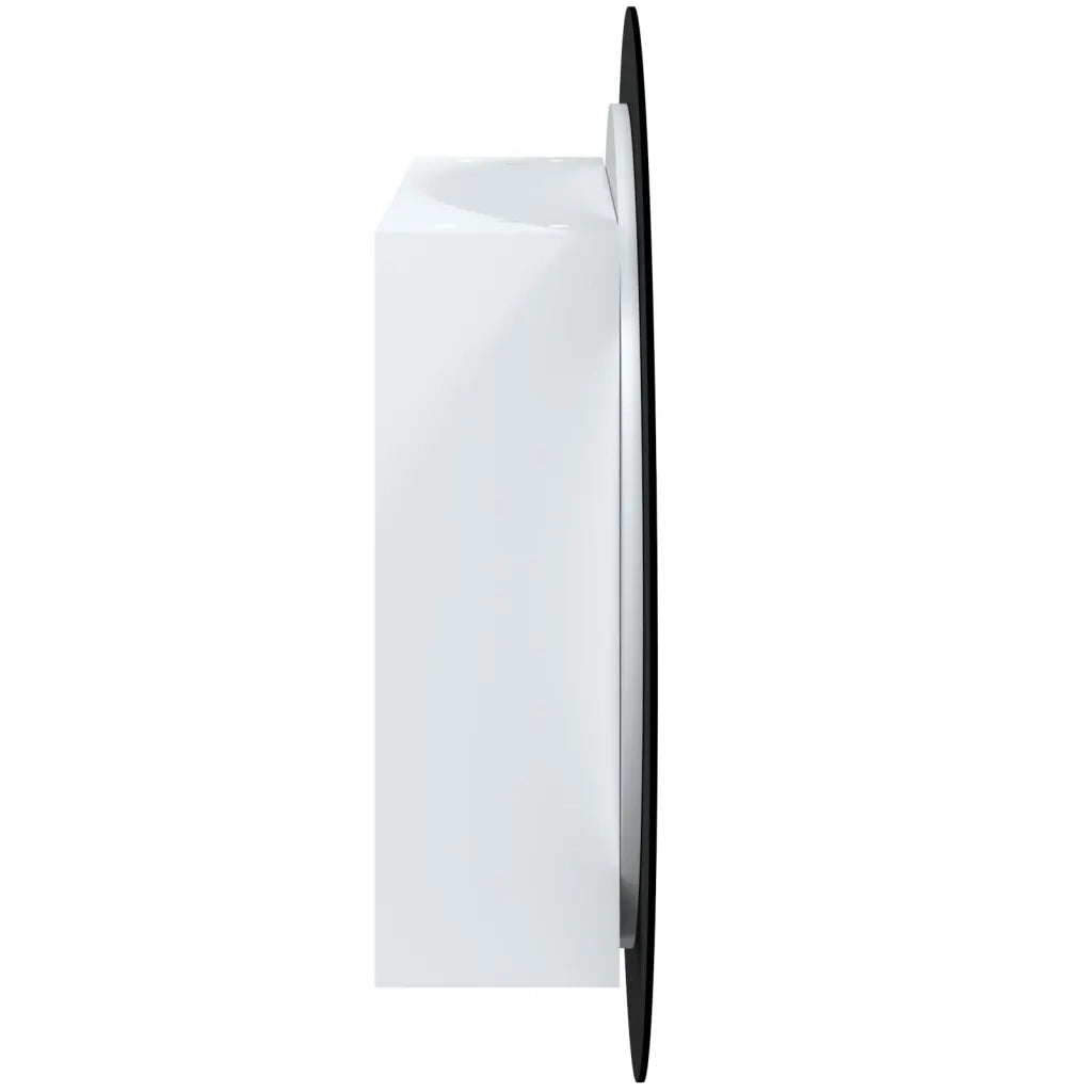Armadio da Bagno | Mobile da Bagno con Specchio Rotondo e LED Bianco 54x54x17,5cm