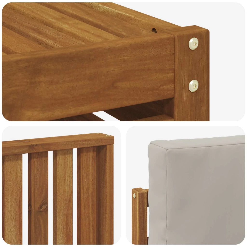 Set di divani da esterno 6 pcs Grigio Naturale e Chiaro 3374686