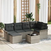 Set Divano da Giardino 7 pcs Grigio chiaro polyrattan 3354111