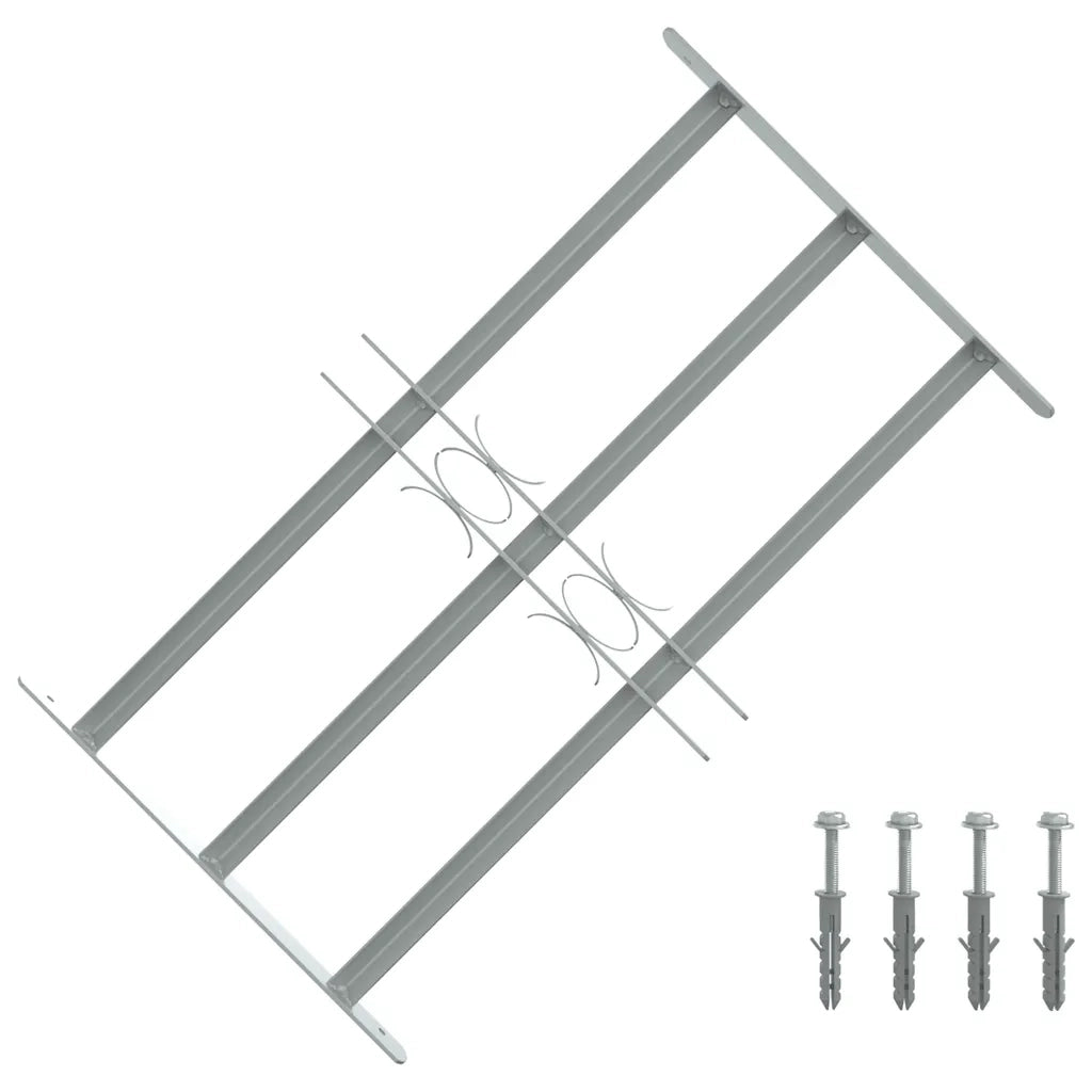 Grate per Finestre Regolabili 3 Barre Trasversali 500-650 mm CFW3216845