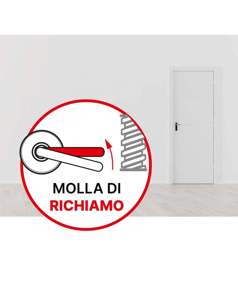 Maniglia su rosetta MAXIMA, cromo satinato – THIRARD