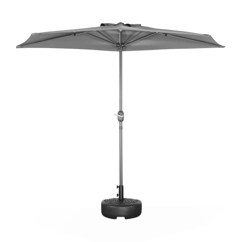 Mezzo ombrellone rotondo, ø2,5m, grigio