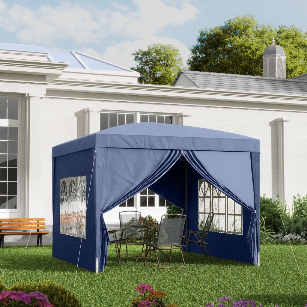 Carpa da Giardino Pieghevole 3x3 m ¨C zephmum ¨C Blu