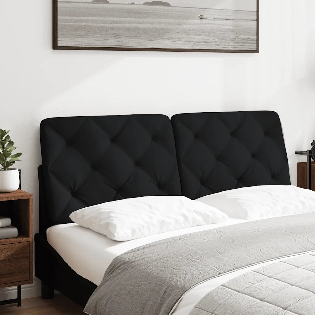 Cuscino Testiera-Cuscino per Testiera Nero 120 cm in Tessuto