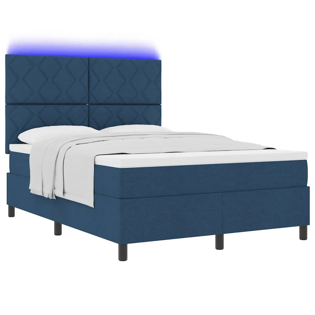 Letto a molle con materasso Blu 140 x 190 cm Tessuto 3342948