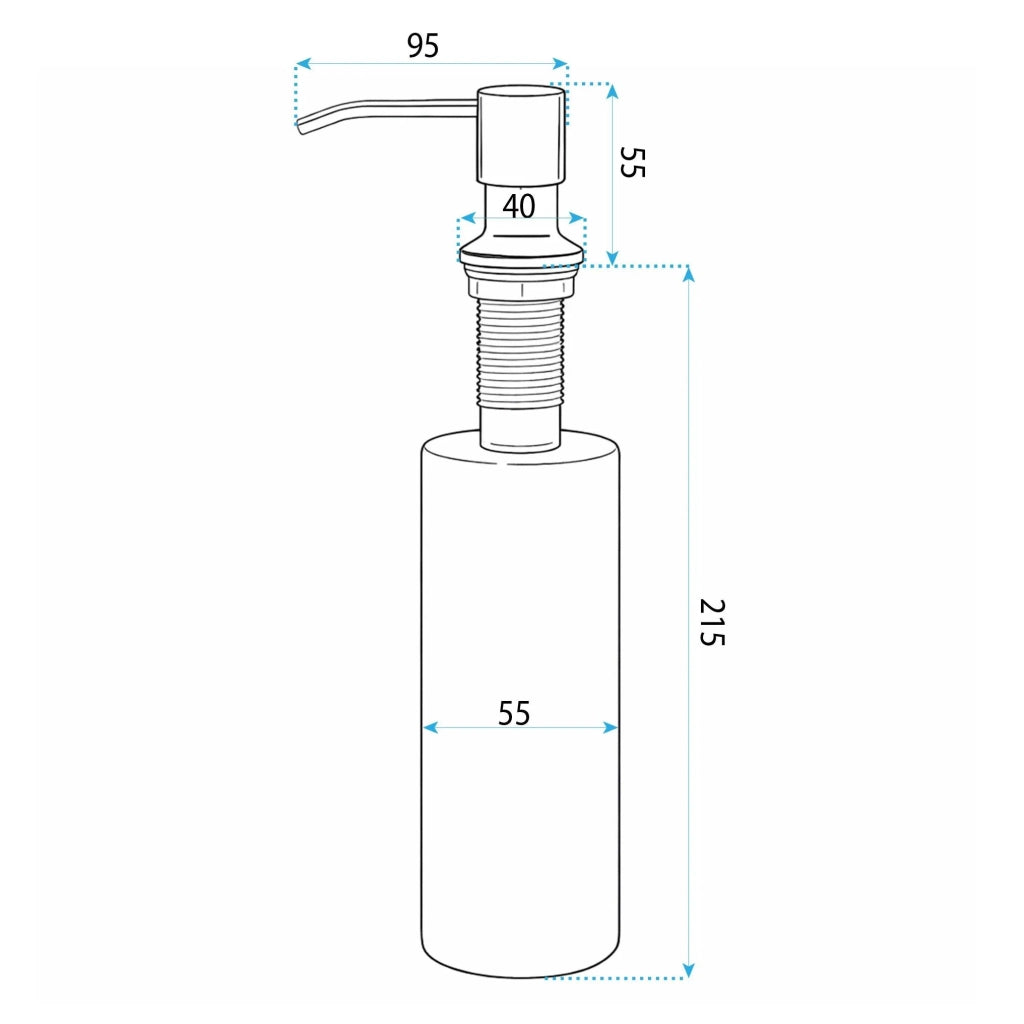 Dispenser Lavello Sapone Rea Erogatore Lon Brush Copper