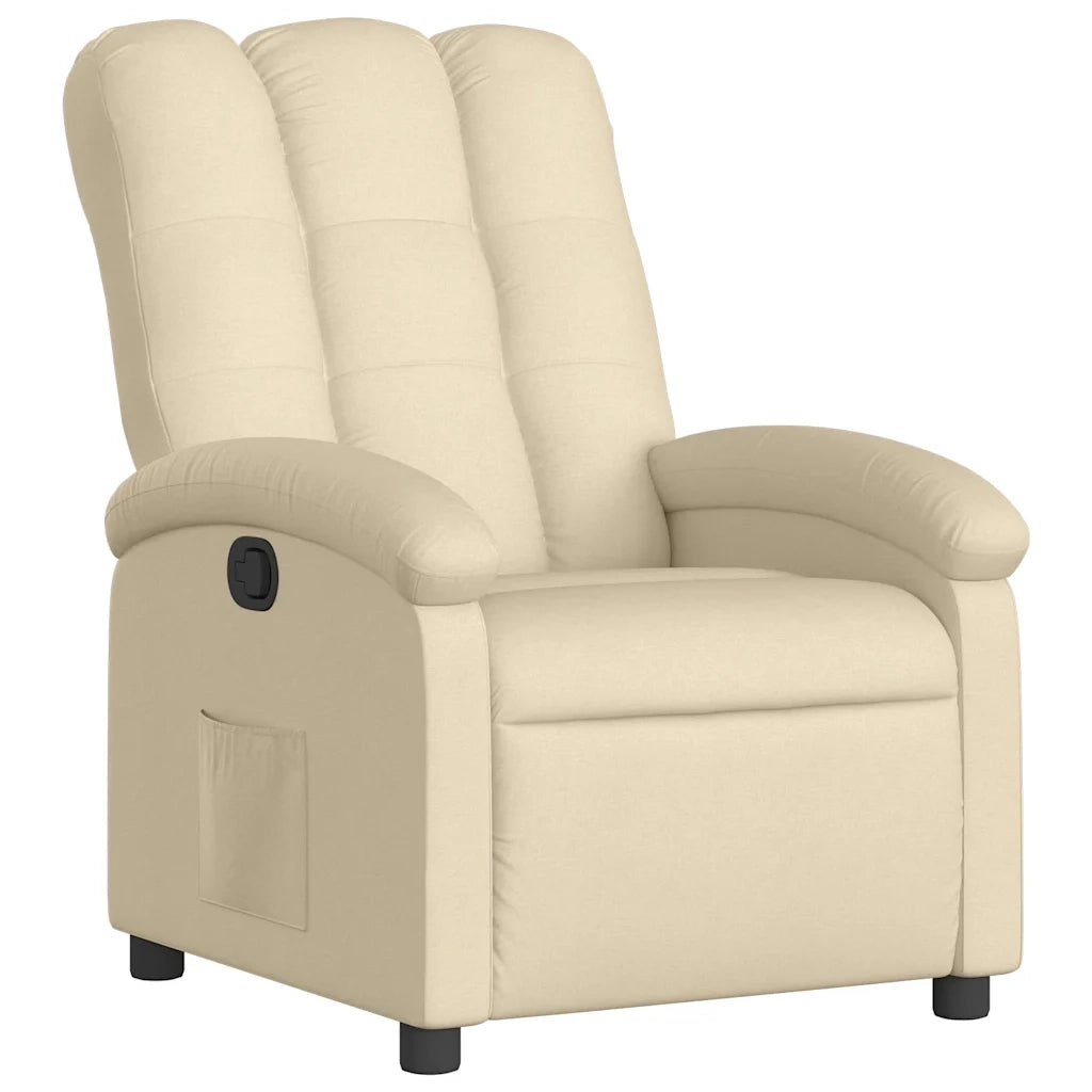 Poltrona reclinabile in tessuto color crema 3205383