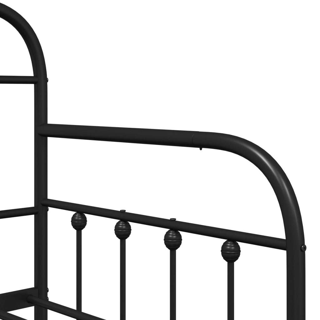 Struttura lettino  Nera 75x190 cm in Acciaio