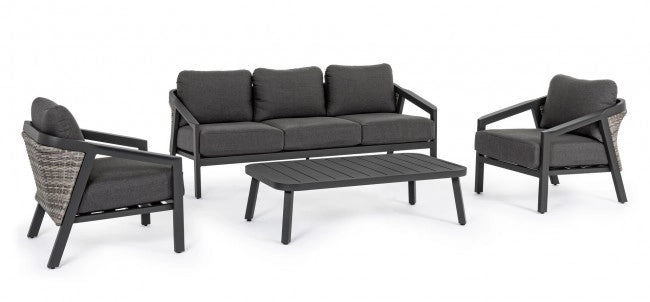 Set salotto giardino Cordova  antracite Bizzotto