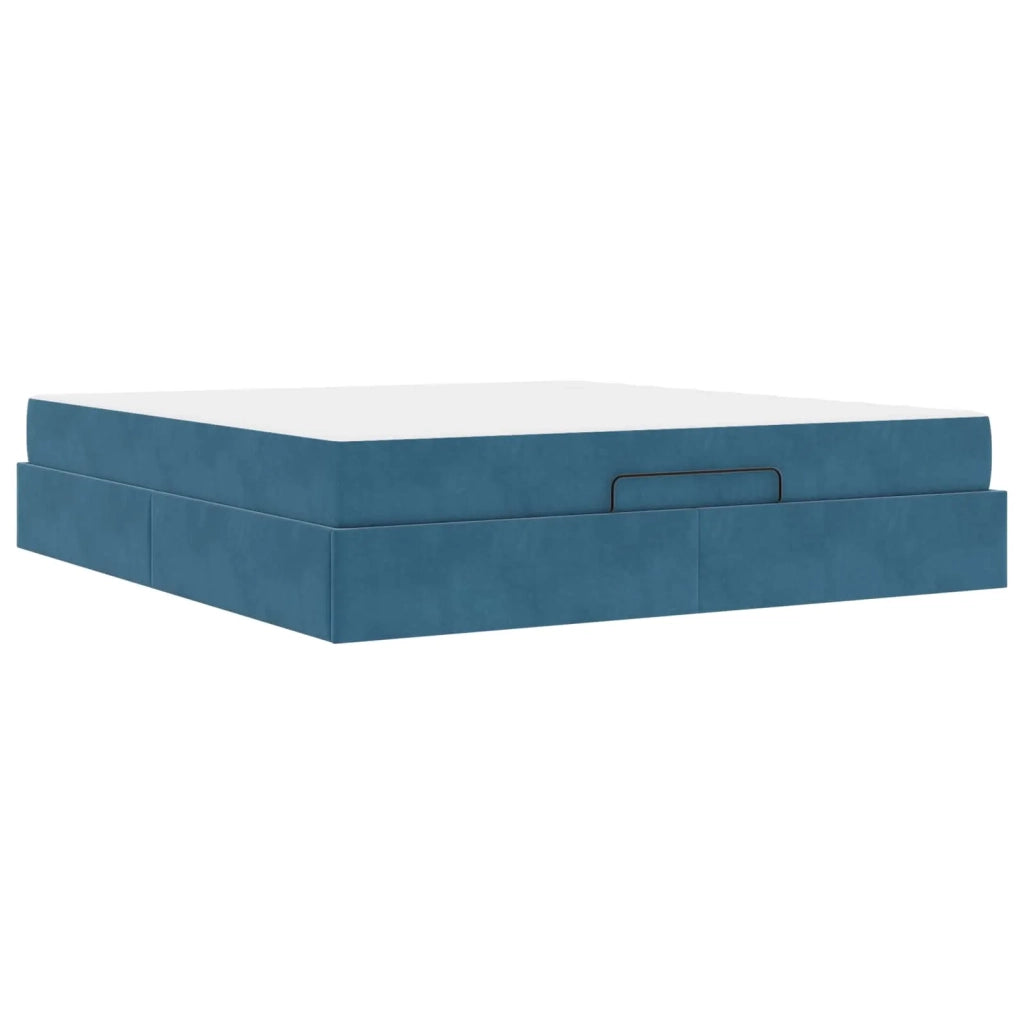 Struttura letto con materasso 2 pcs Blu Velluto 3399580