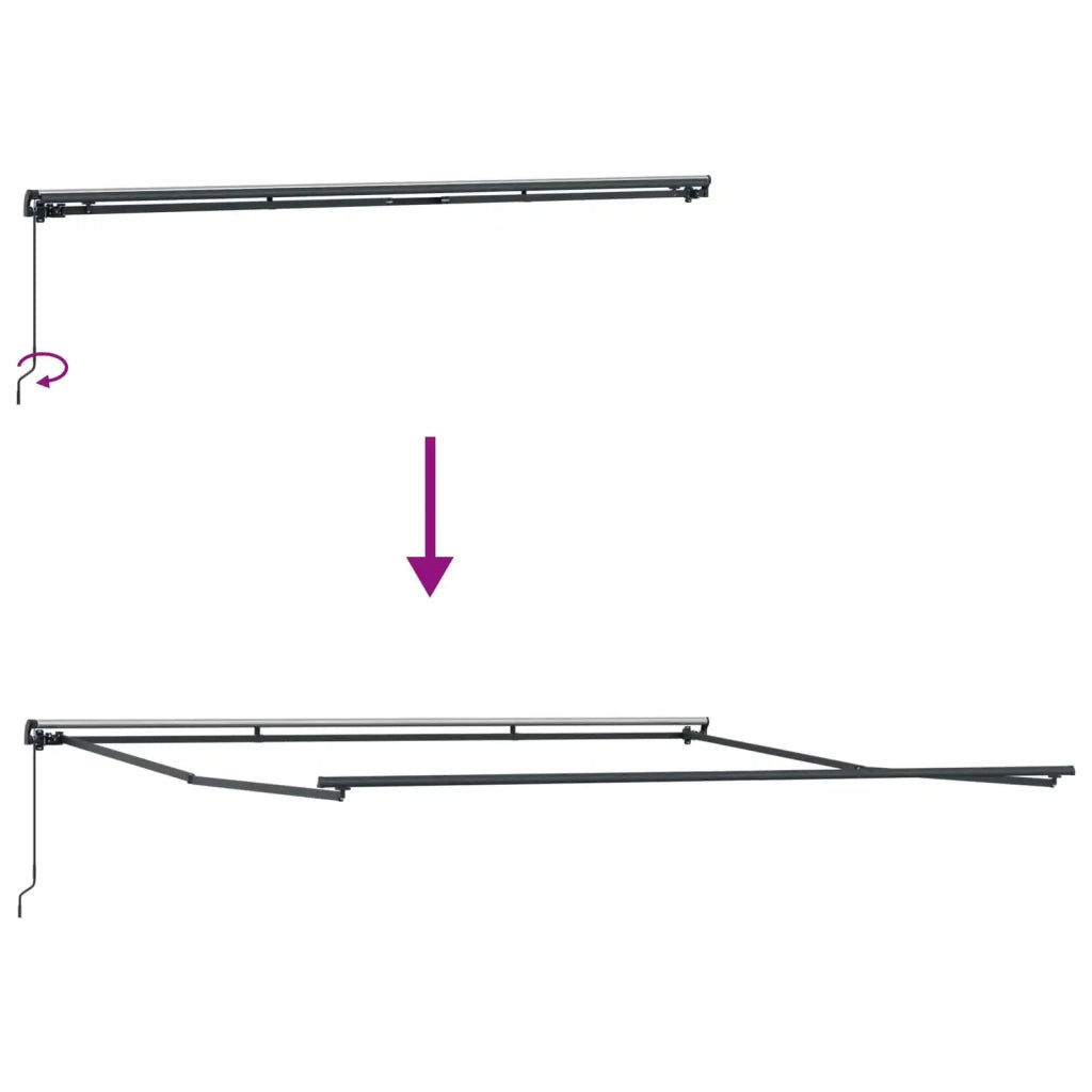 Tenda Retrattile Multicolore 450 × 350 cm Poliestere e Acciaio 3331109