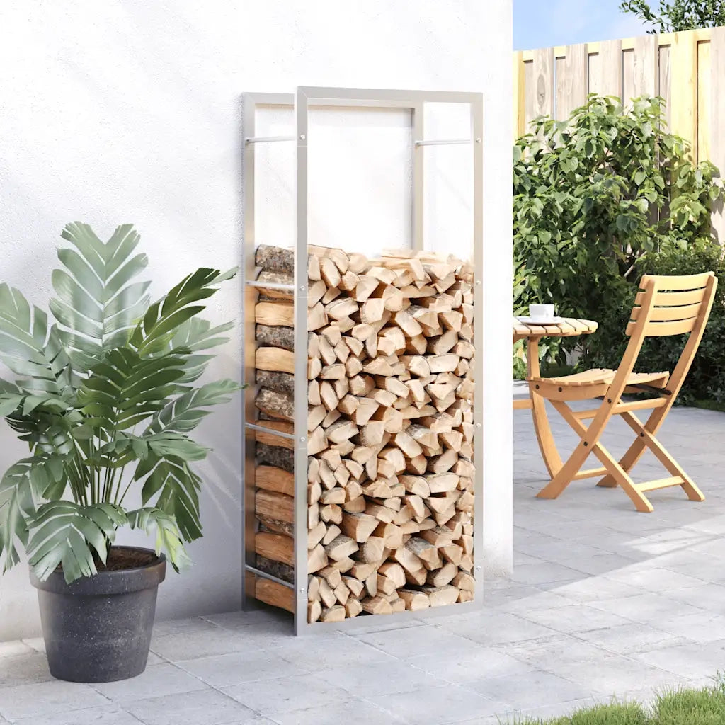 Portalegna 50x28x132 cm in Acciaio Inossidabile CFW6356002