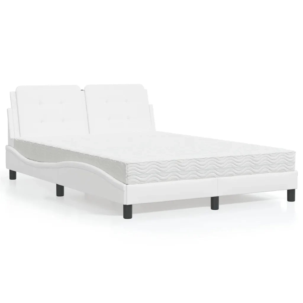 Giroletto senza Materasso Zadar Bianco 140x190 cm in Similpelle