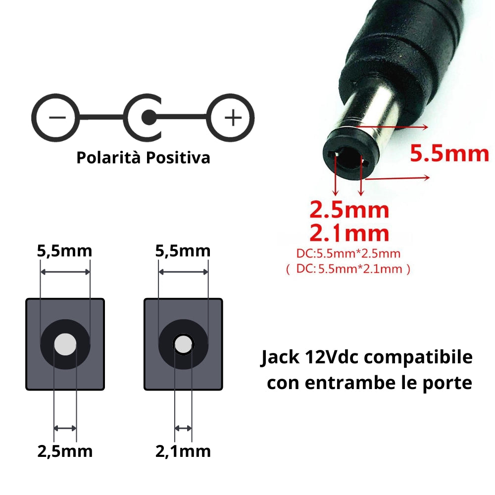 Alimentatore optonica 6119 80w 12v 6.5a ip20 per strisce led alta efficienza
