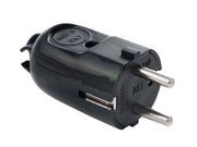Spina Schuko 2 Poli + Terra 16A Nera 16A 80071 Fanton 5 Pezzi