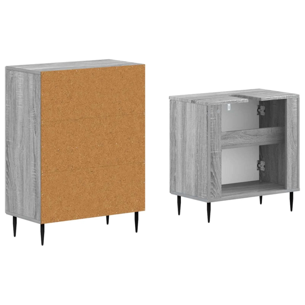 Set di Armadi da Bagno da 2 Pezzi HAARLEM Sonoma grigio 3417618