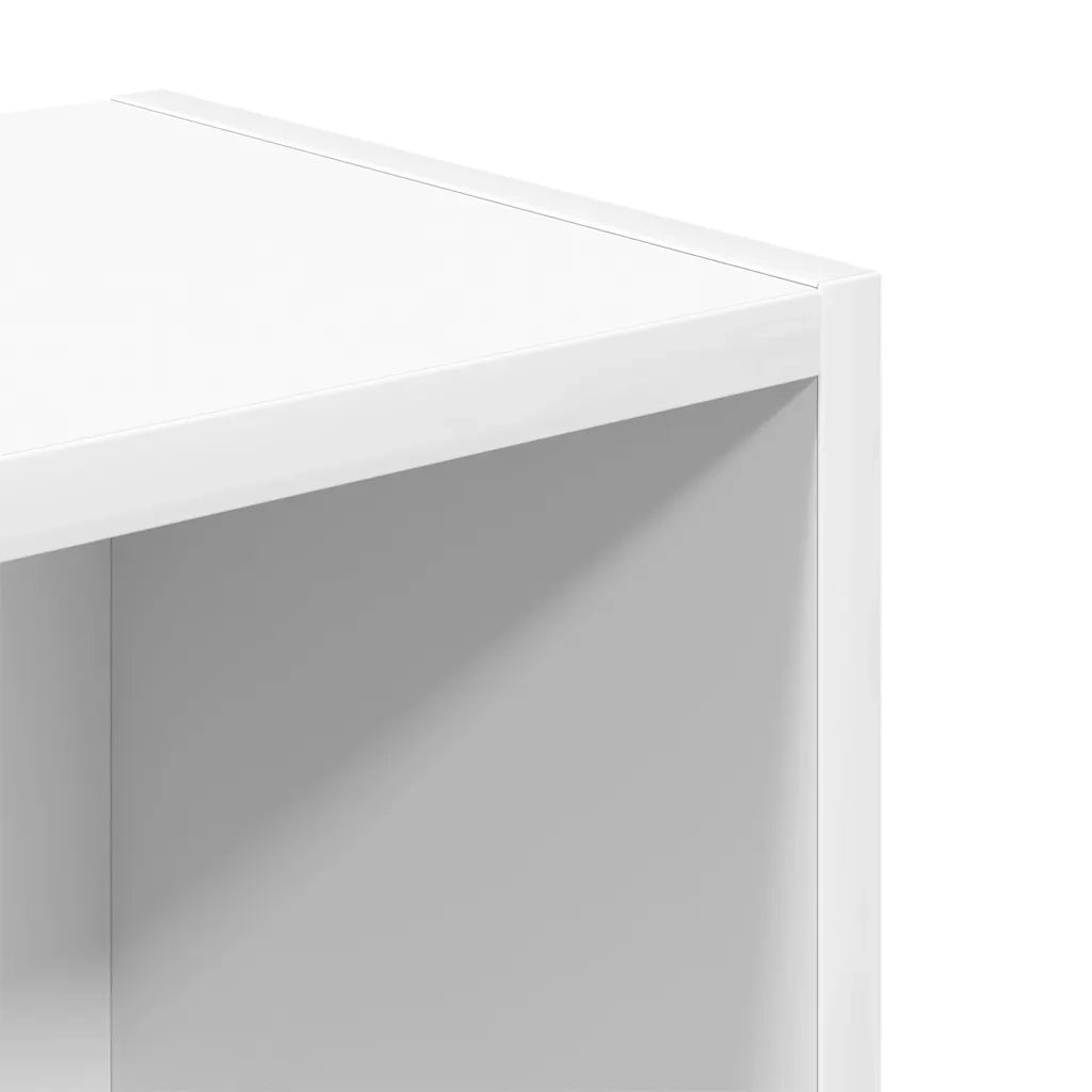 Libreria-Scaffale per Libri-Mobile di Stoccaggio Bianca 31x24x77 cm in Legno Multistrato