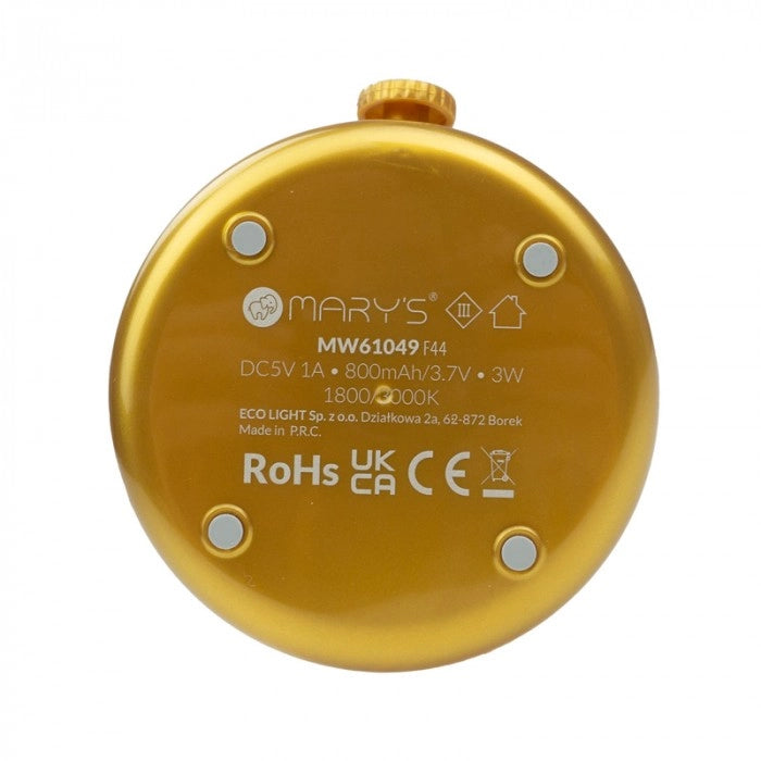 Mary's Lampada Notturna LED Fiamma Gialla 3W Wireless