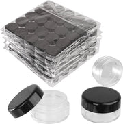 Contenitori in plastica nera per prodotti cosmetici, set da 50 pezzi