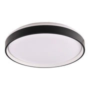 Plafoniera LED 48W tonda 38cm nera con telecomando IP44