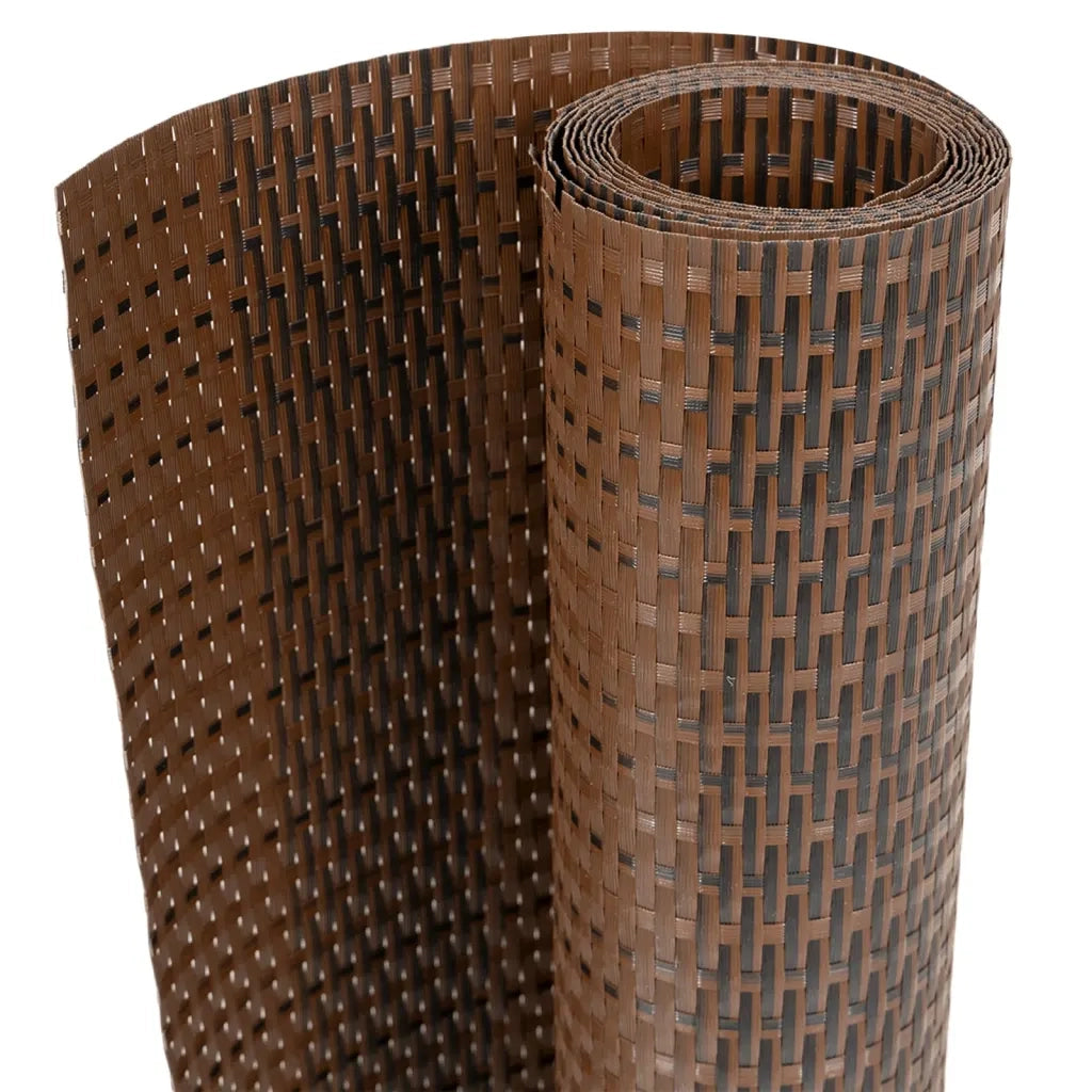 Paravento da Balcone Marrone e Nero 300x90 cm in Polyrattan 156251