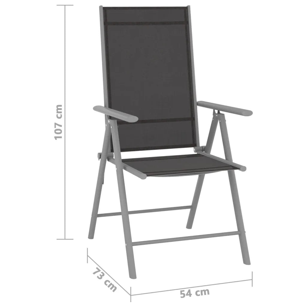 Set da Pranzo da Giardino 10 pz Nero e Argento 3070646