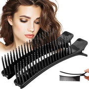 Strumento di stile per capelli multifunzionale - Clip per capelli ergonomico - Nero - 2 pezzi