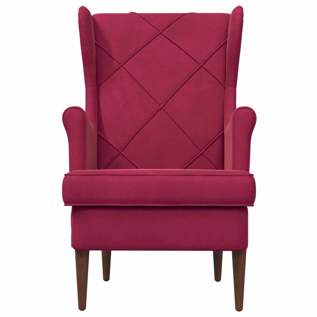 Poltrona Rosso Vino Velluto 42029900