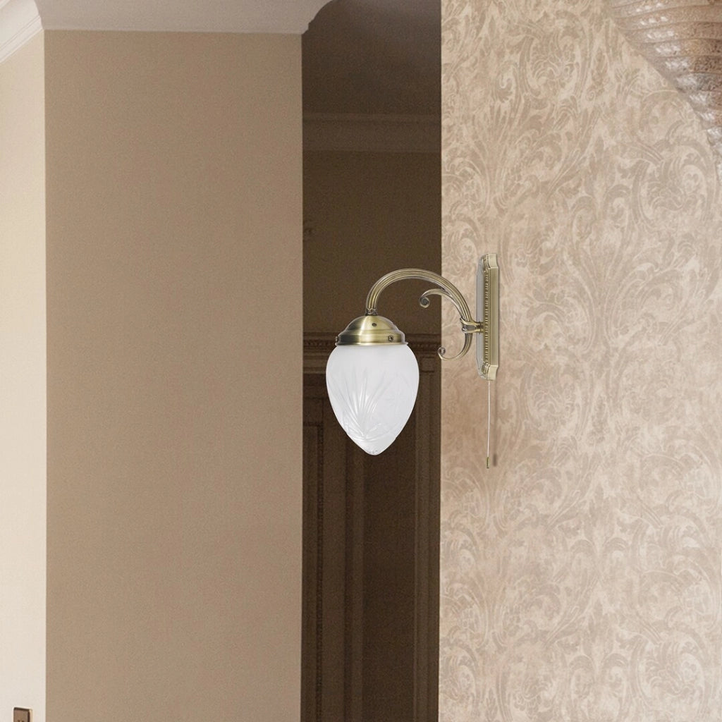 Applique classica con interruttore E14 bronzo Annabella Rabalux