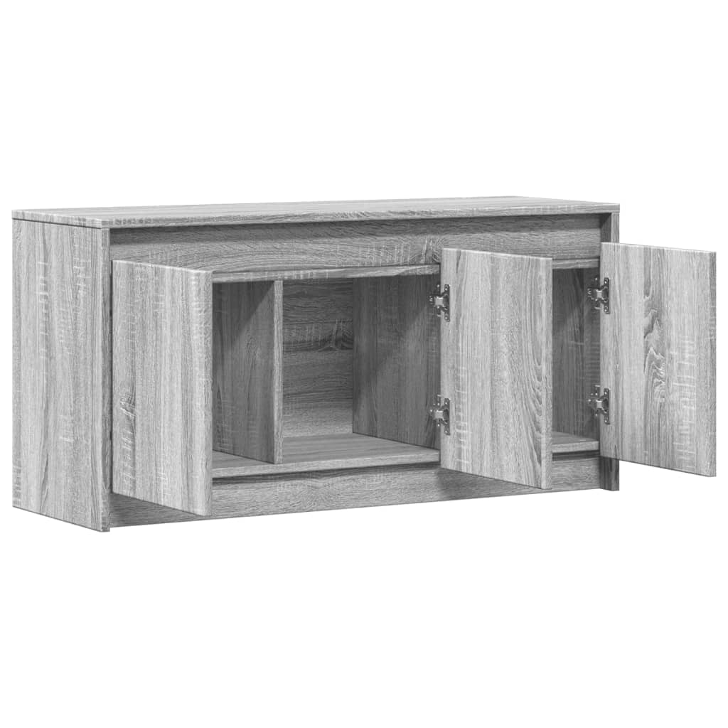 Mobile TV multimediale scaffale per televisione televisione buffet sala da pranzo soggiorno camera da letto con LED sonoma 100 x 34 x 50 cm pannelli compositi grigio 02_0026493