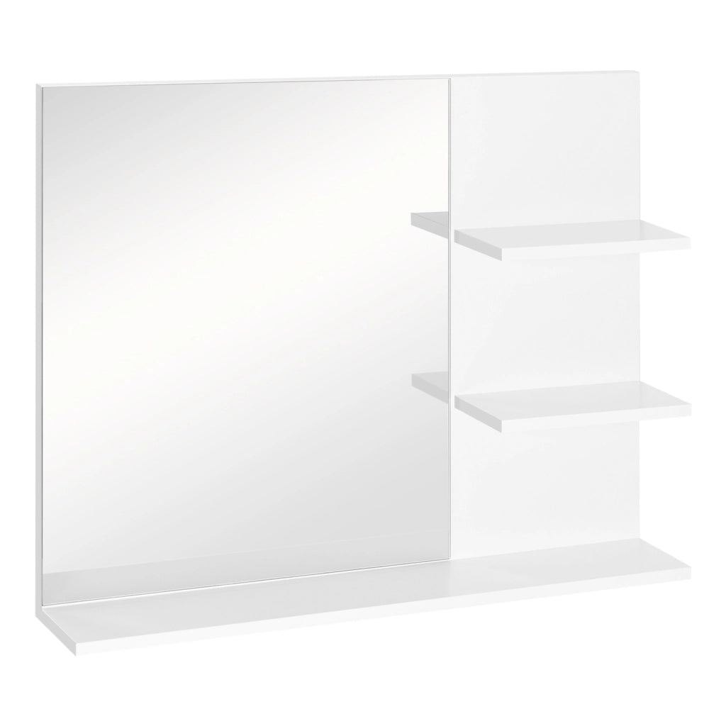 Specchio Bagno con Ripiani ¨C zephmum ¨C MDF Bianco 80x30x18