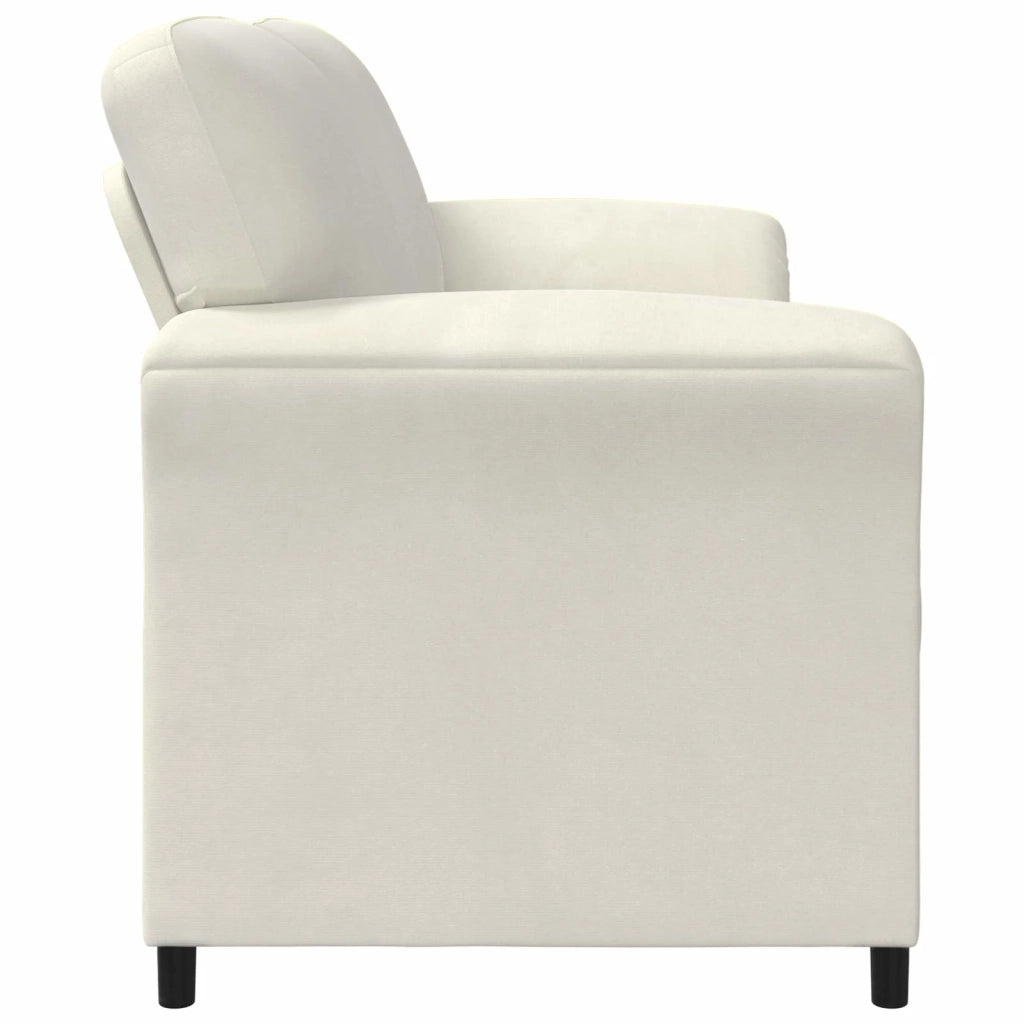 Divano a 2 Posti Crema 138 x 83 x 95 cm Velluto 42033947