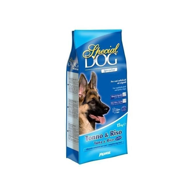 Monge 800947000764 Special Dog Crocchette con Tonno e Riso 15 Kg Alimento Completo per Cani Adulti colore Nero