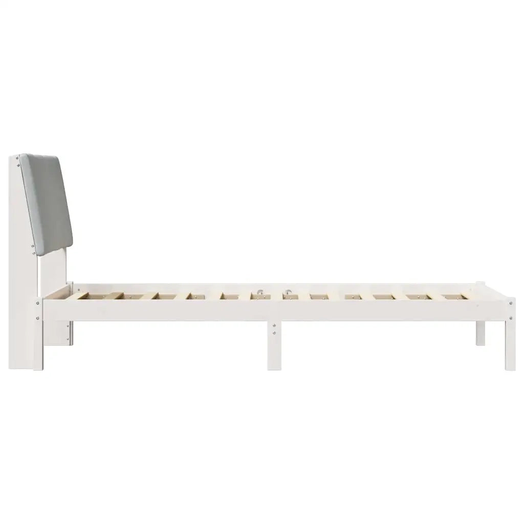 Struttura del Letto Bianco e grigio chiaro 90 x 190 cm