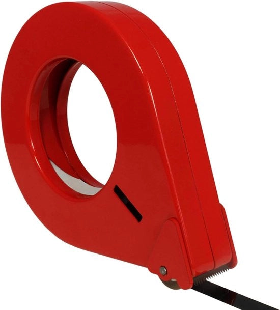 Manubrio metallico per rotoli - scelta tra diverse dimensioni - per pacchi contenitori scatole - adesivo unilaterale nastro di imballo - fino a 50 mm di larghezza - rosso