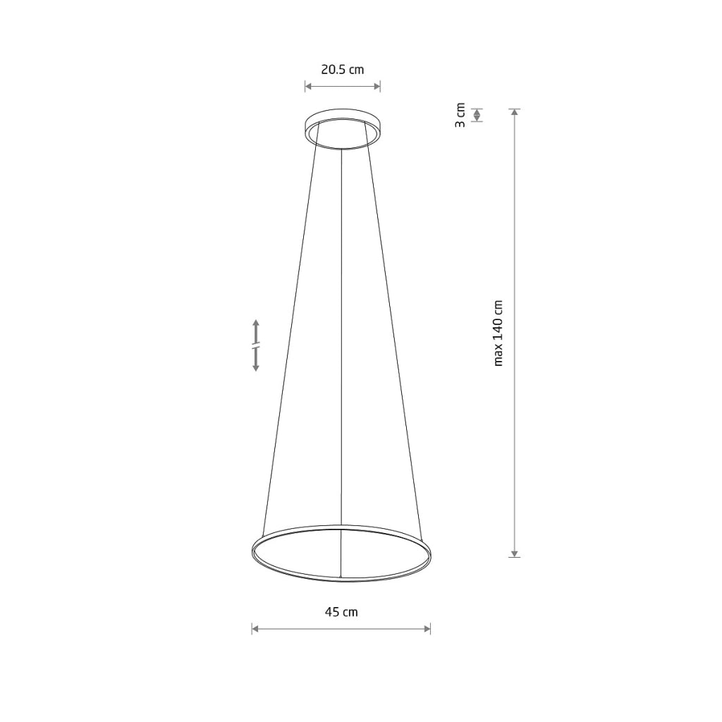 Lampada a sospensione nera LED Circolo S Nowodvorski 45cm 4000K