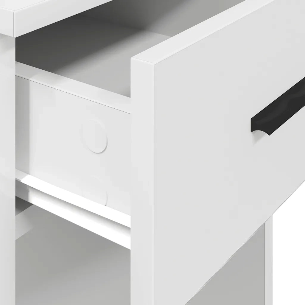 Supporto a Torre per Computer con Cassetto Bianco 35x45x77 cm 858740
