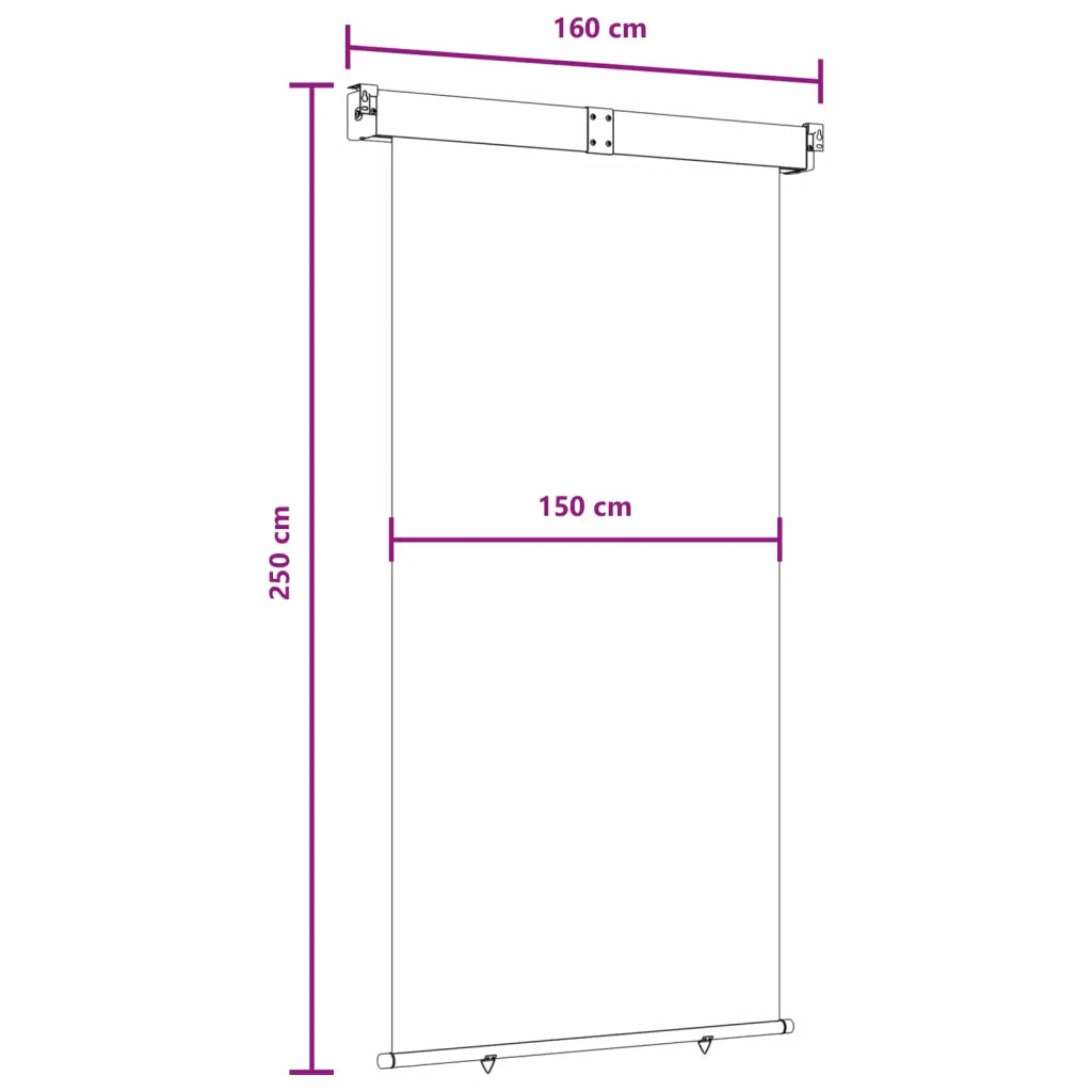 Tenda laterale per balcone-Tenda parasole per balcone 100% poliestere ferro acciaio 329182