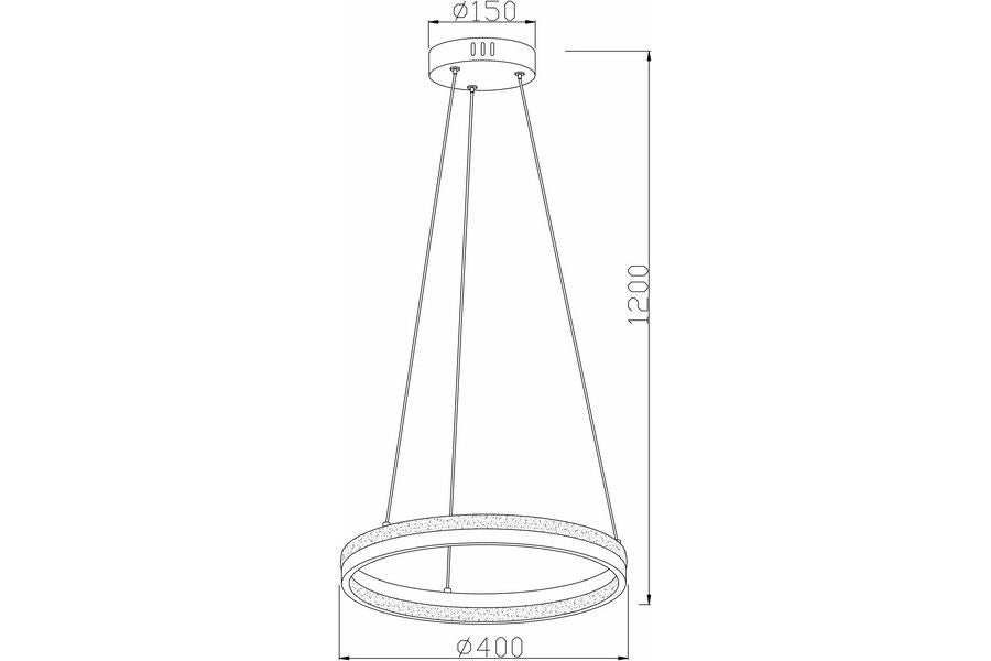 Lampada a sospensione Ring nera Ø40 LED 32W Proxima Reality