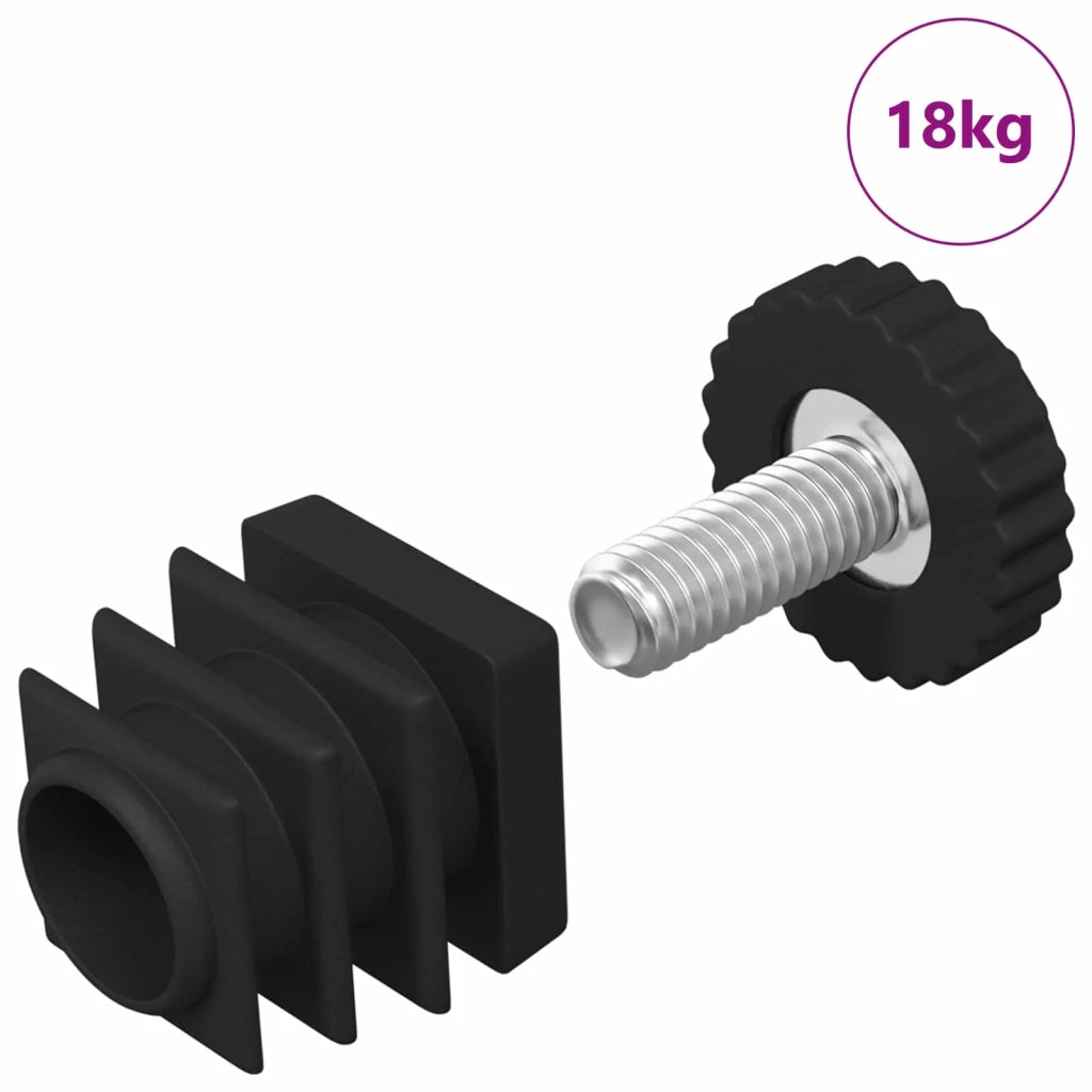 Livellatori per Mobili Regolabile 1895 pcs Nero PP
