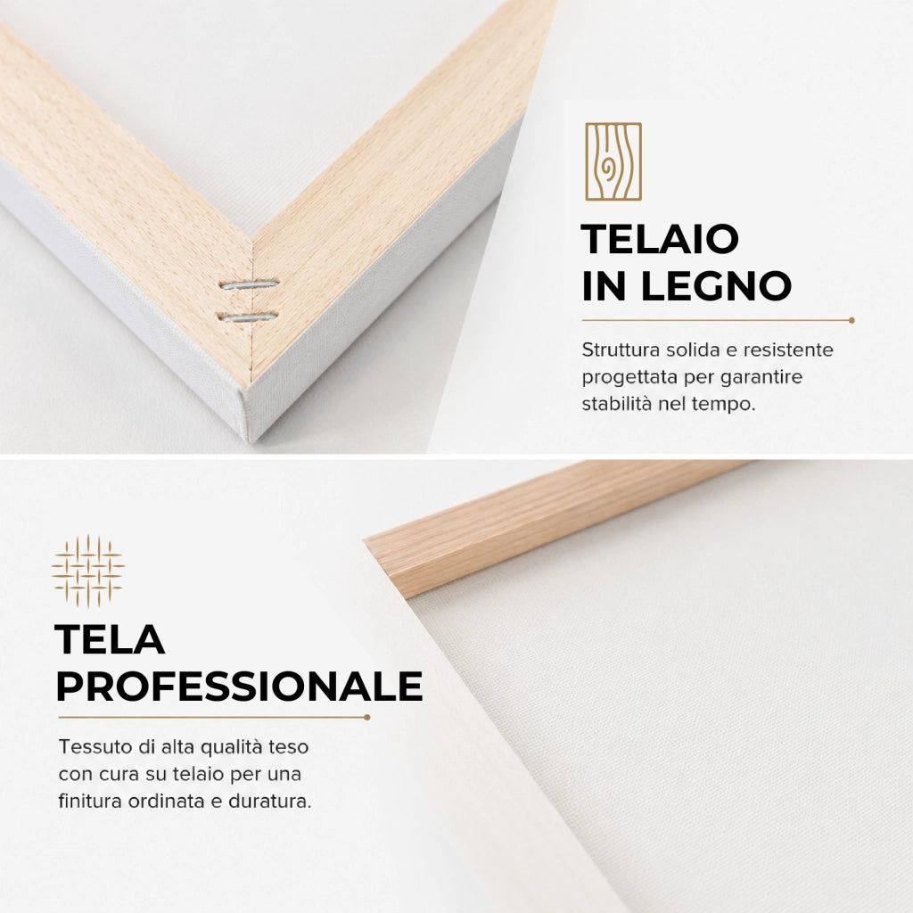 Quadro Moderno su Tela per Soggiorno e Camera da Letto 40x120 cm - Stampa Professionale su Telaio in Legno con Gancio Integrato - Dipinto Panoramico Decorativo da Parete. ASS6-DIS2