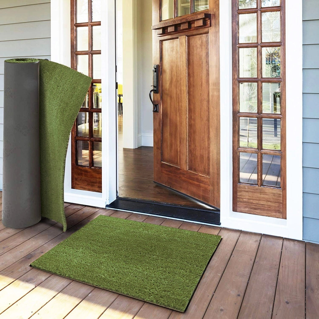 Zerbino Cocco Naturale Colorato Antiscivolo Su Misura Tappeto Ingresso Entrata 40x100 cm Verde