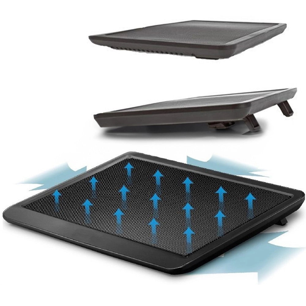 Trade Shop - Dissipatore Ultra Slim Per Notebook Pc Con Ventola 14 Cm Supporto Portatile -