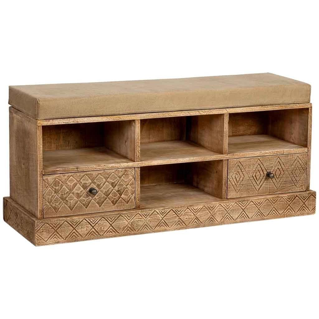 Panca in legno naturale 104x33x48