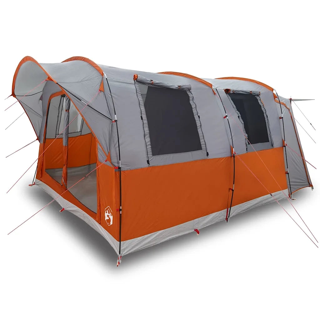 Tenda da Campeggio 4 Persone Grigio e Arancione Impermeabile 4009502