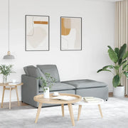 Divano Modulare con Poggiapiedi e Cuscini Tessuto Grigio Chiaro 3321207