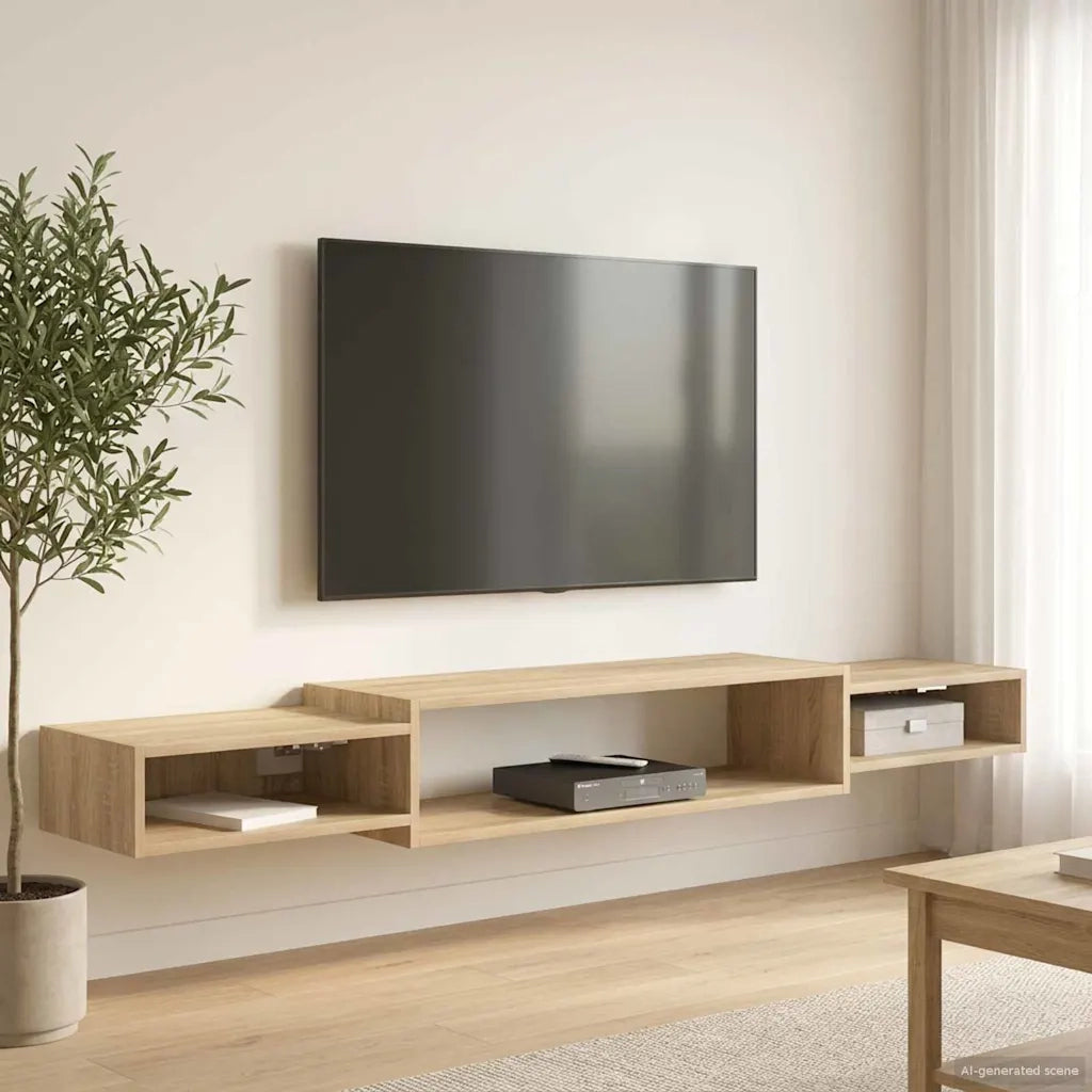Mobile TV da Parete A parete-Credenza per TV sospesa Rovere Sonoma 180 x 28 x 21 cm