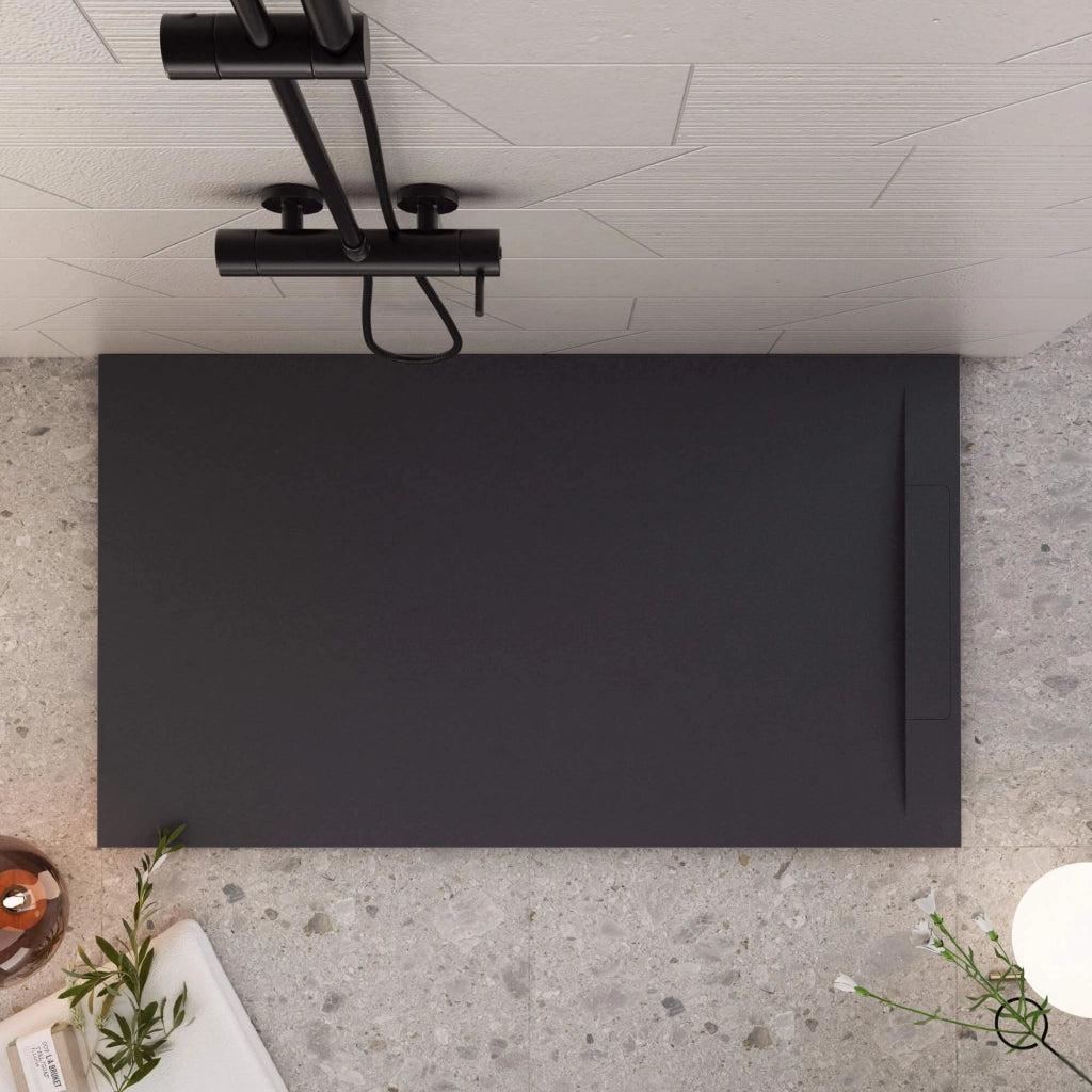 Piatto Doccia in Pietra 90x110 cm Bonussi Ardesia Calcutta Nero